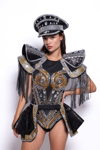 Ventura Rhinestone Rivet Bodysuit Iconic Outfitters 