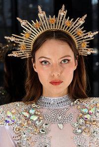 Vyna Sunburst Halo Crown Halo Crown Iconic Outfitters 