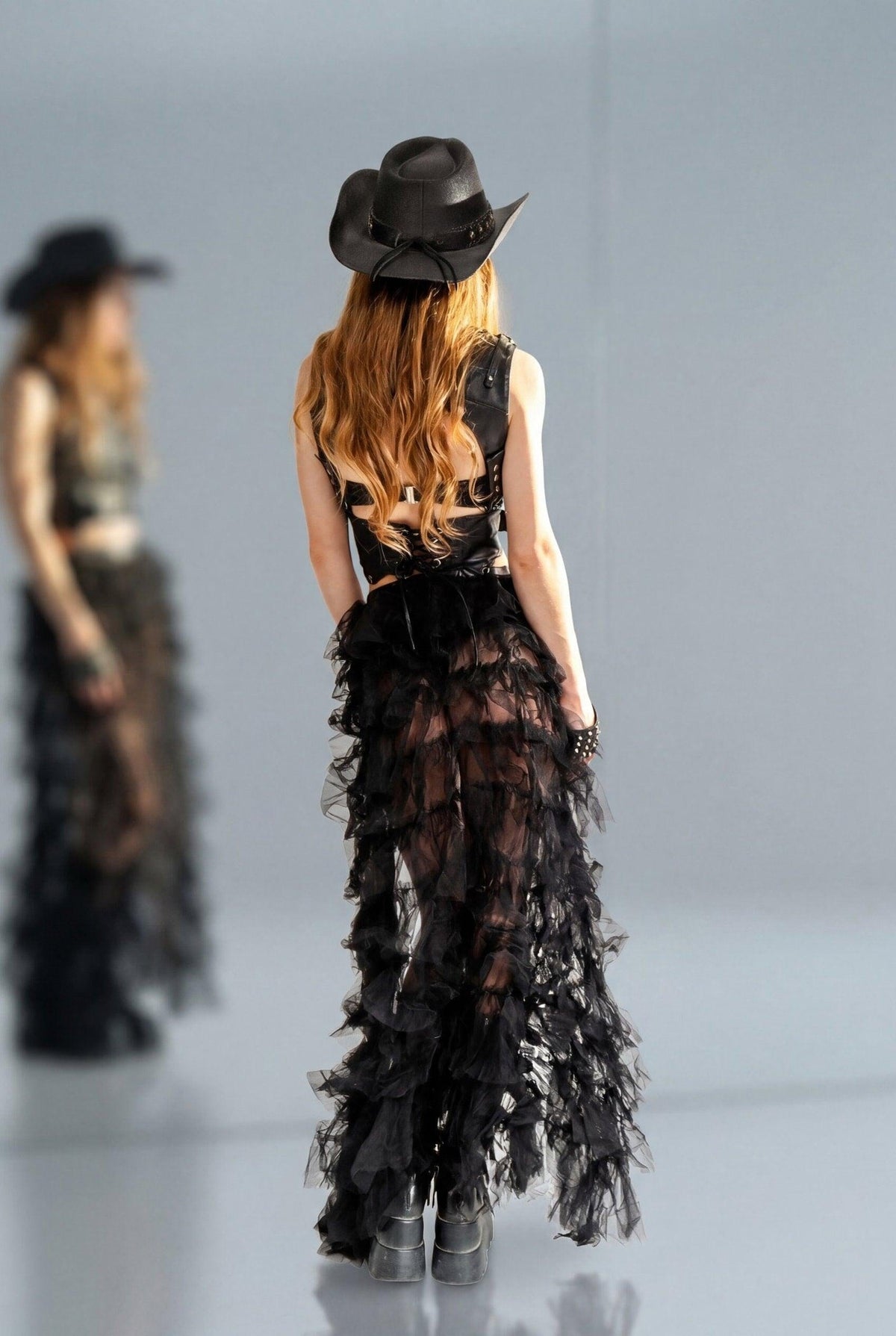 Xalera Black Ruffle Tulle Festival Skirt Skirt Iconic Outfitters 