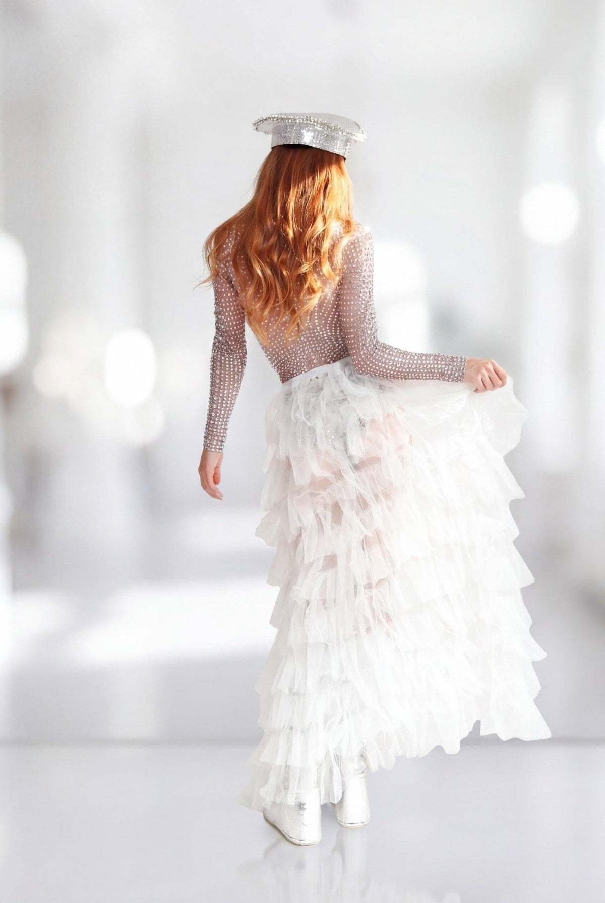 Xalera White Ruffle Tulle Festival Skirt Skirt Iconic Outfitters 