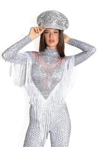 Xara Rhinestone Tassel Jumpsuit Jumpsuit Iconic Outfitters 