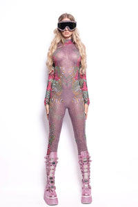 Xia Rhinestone Prism Jumpsuit Jumpsuit Iconic Outfitters 