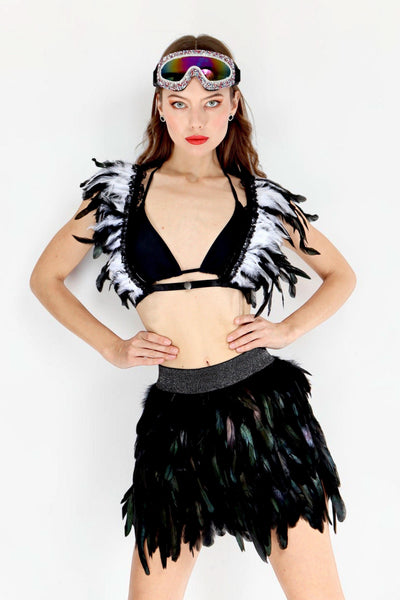 Zaelis Feather Set Feather Iconic Outfitters One size Black 