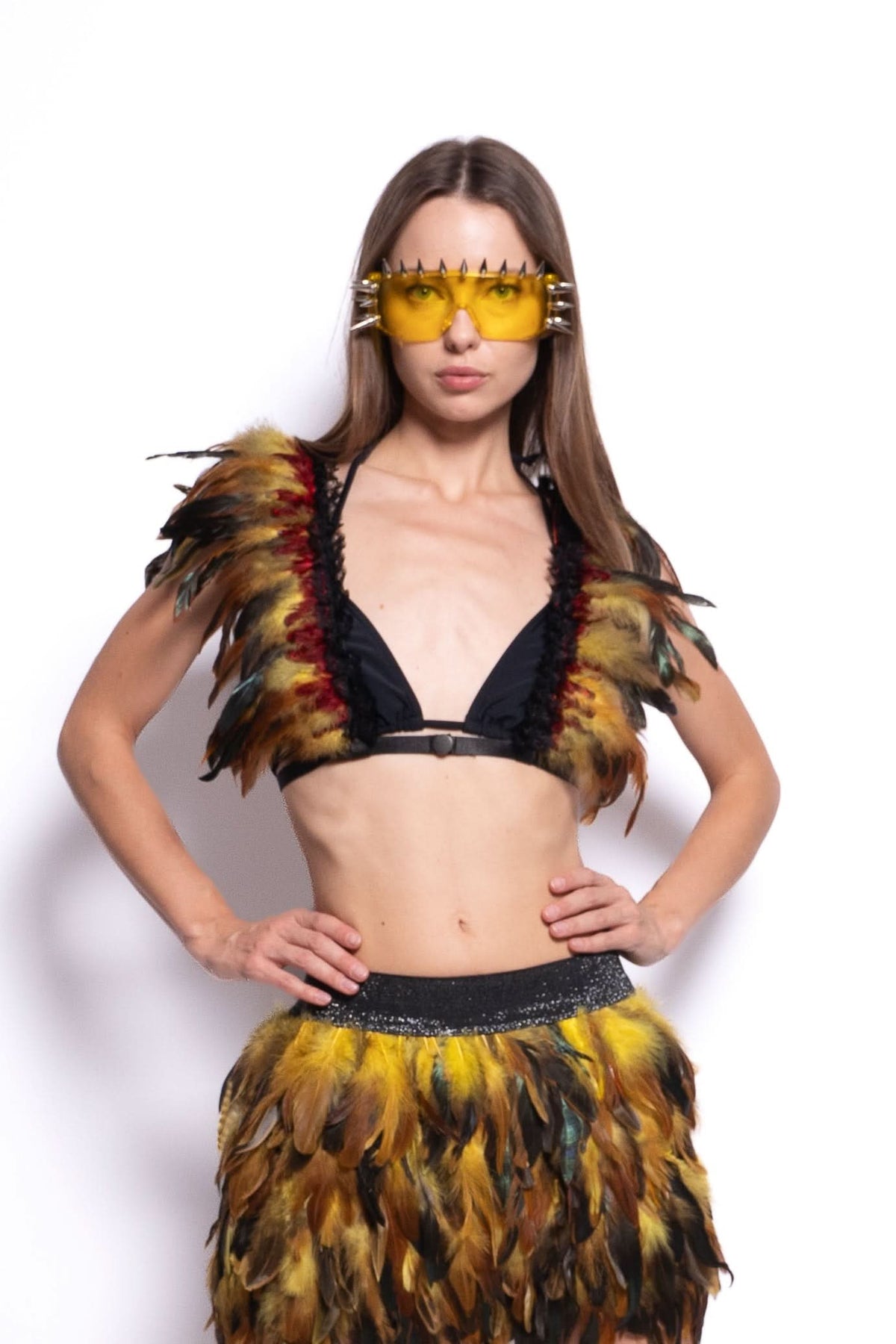 Zaelis Feather Set Feather Iconic Outfitters One size Brown 