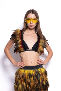 Zaelis Feather Set Feather Iconic Outfitters One size Brown 