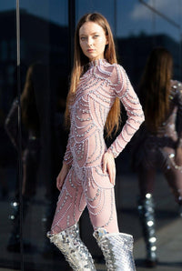 Zaira Rhinestone Jumpsuit Jumpsuit Iconic Outfitters 