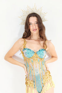 Zelda Sequin Rhinestone Bodysuit Iconic Outfitters 